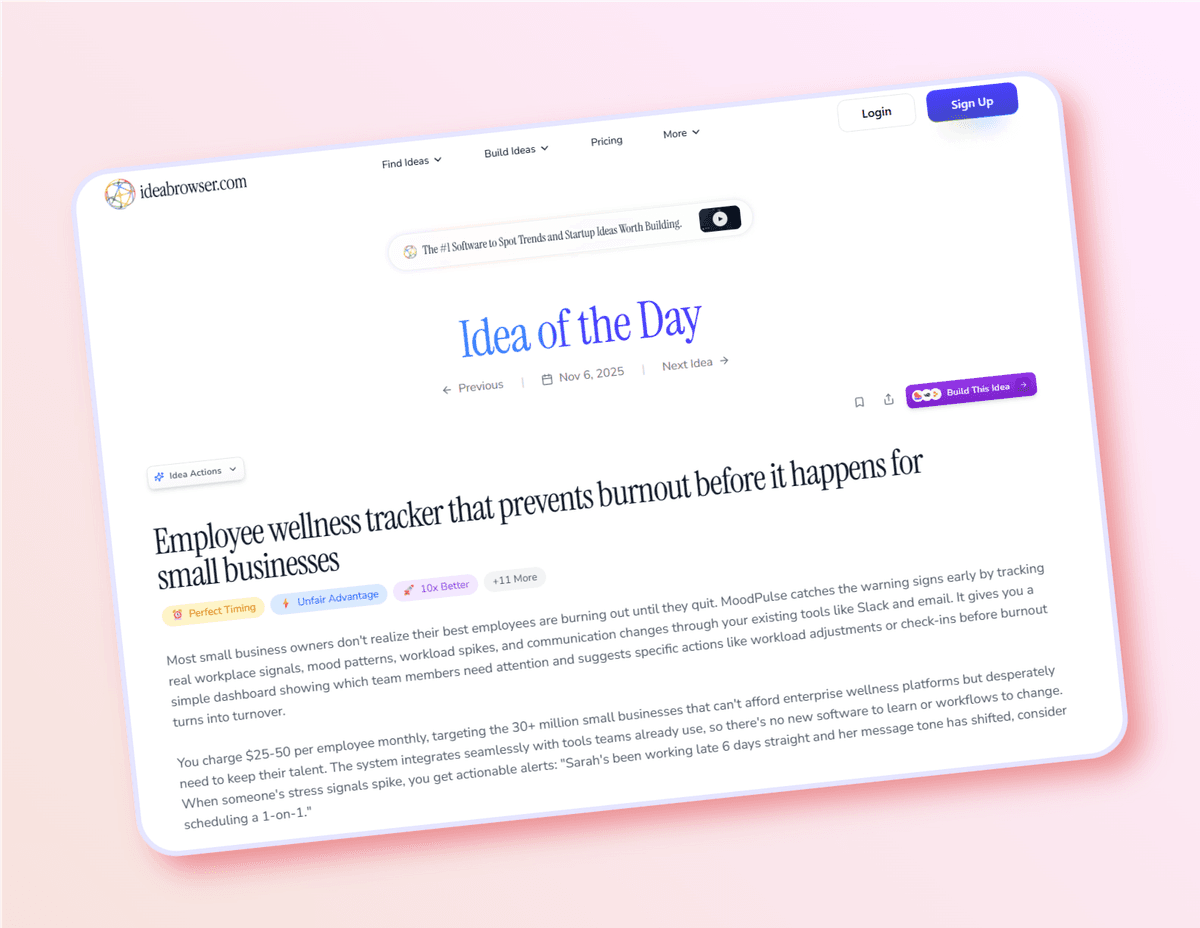 IdeaBrowser screenshot