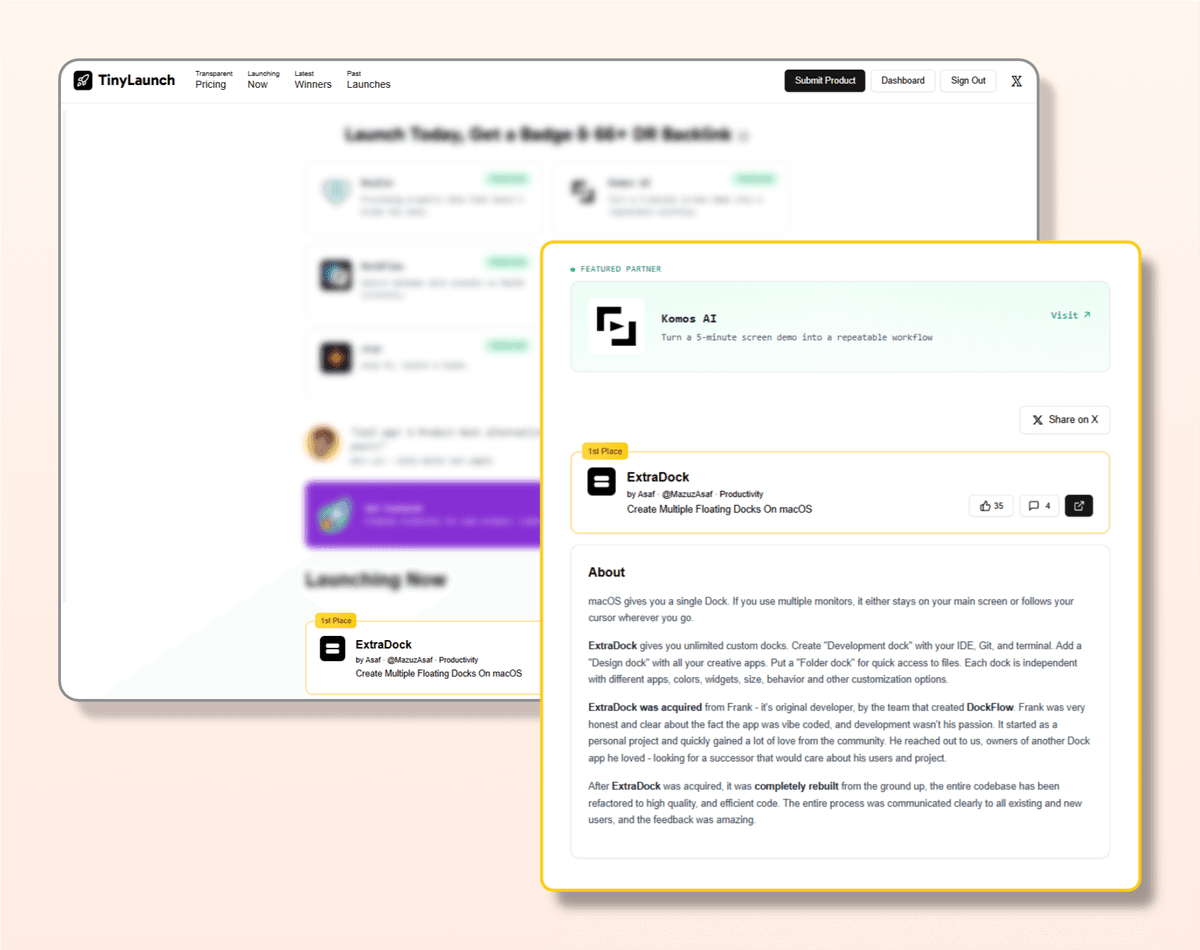 TinyLaunch screenshot